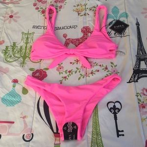 ZaFul  pink bikini set👙